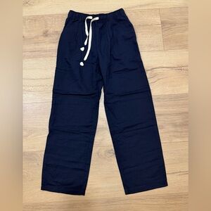 Uniqlo Navy Blue Casual Pants with Drawstring